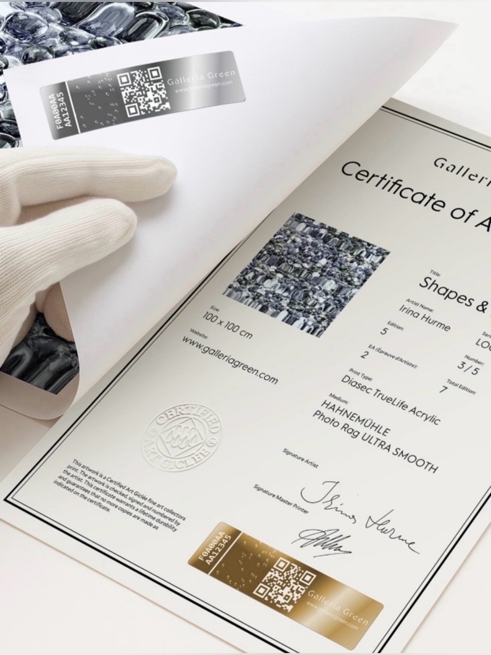 Certificate of Authenticity Security Labels